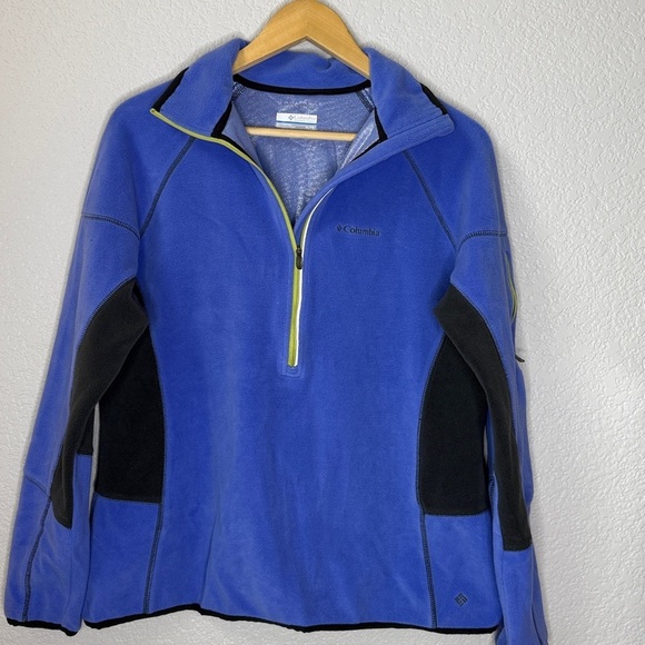 Columbia Omni Heat Quarter Zip Sweater Fleece Purple and Gray size XLarge - Picture 2 of 10